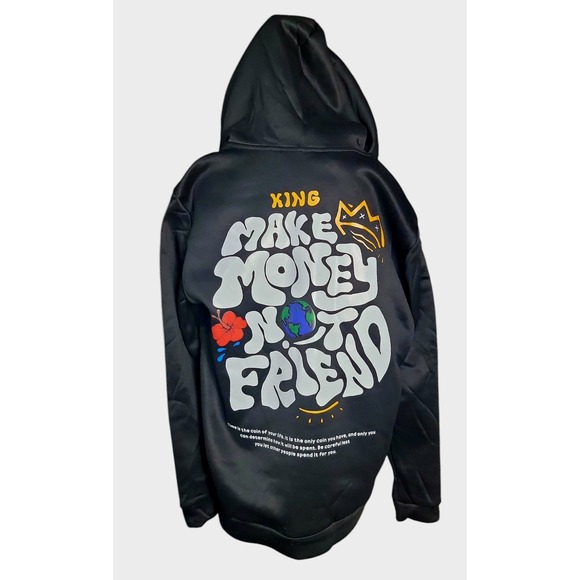 Jay King Other - "Make Money Not Friend" Graphic‎ Black Hoodie